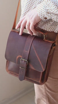 Leather 4-Pipe Messenger Bag, Handmade Shoulder Pipe Tobacco Bag, Crossbody Bag for 4-Pipes, Gift For Him, Gift For Her