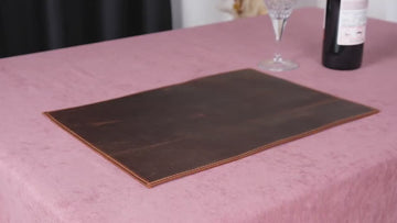 Leather Double-sided Placemats, Handmade Placemats for Dining Table, Cafe & Restaurant Table-mats, Personalized 3.2 mm Thick Placemats