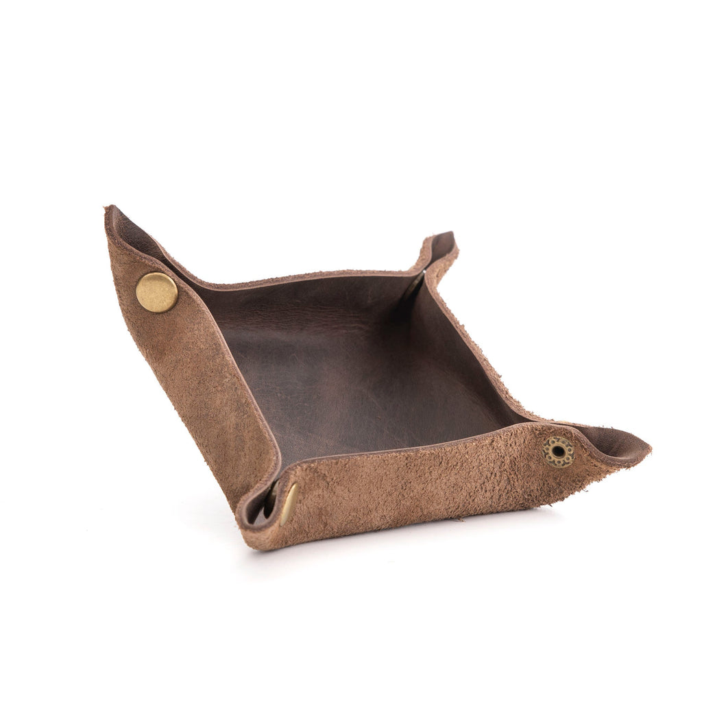 Distressed Leather All-in Tray: Personalized Accessories Storage Mini Organizer