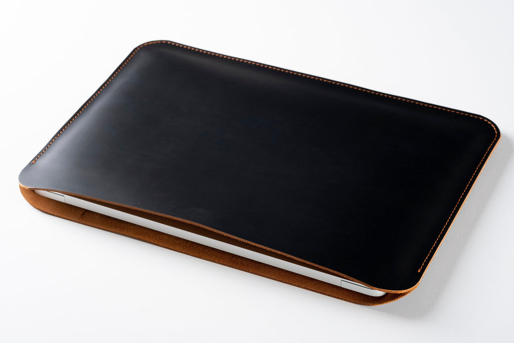 Handmade Leather MacBook Sleeve: Cowhide Case for Air & Pro