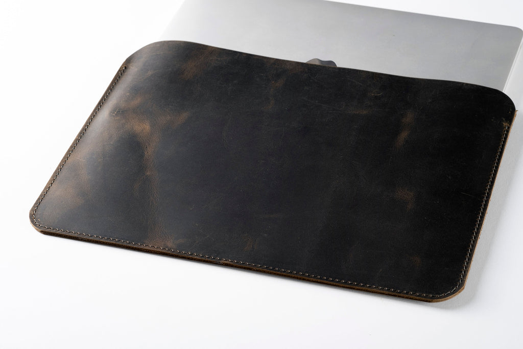 Handmade Full Grain Leather MacBook Air & Pro Sleeve: Cowhide 15" Laptop Case