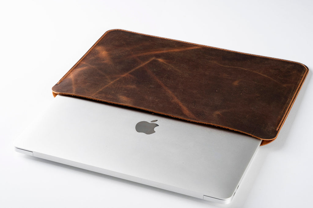 Handmade Leather Microsoft Surface Sleeve: Full Grain Cowhide Case