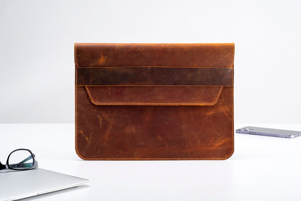 Leather Laptop Case: Handmade Luxury Envelope Cover For All Laptop Models and Sizes