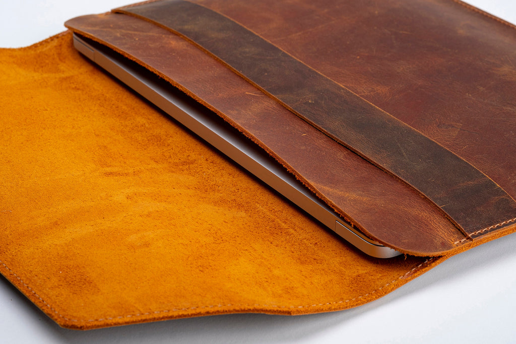 Leather Laptop Case: Handmade Luxury Envelope Cover For All Laptop Models and Sizes