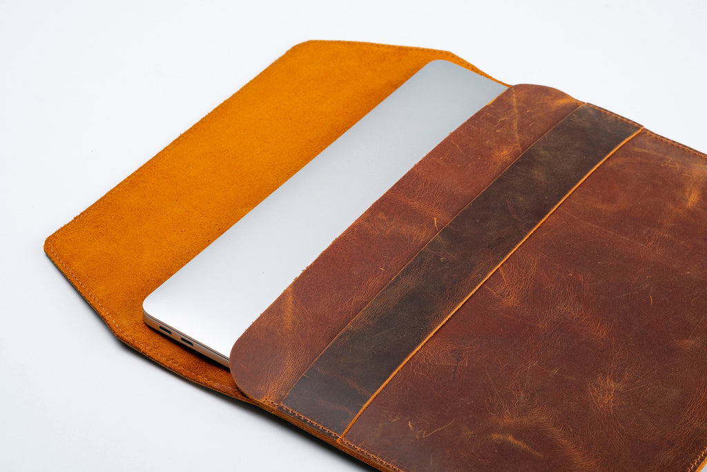 Leather Laptop Case: Handmade Luxury Envelope Cover For All Laptop Models and Sizes