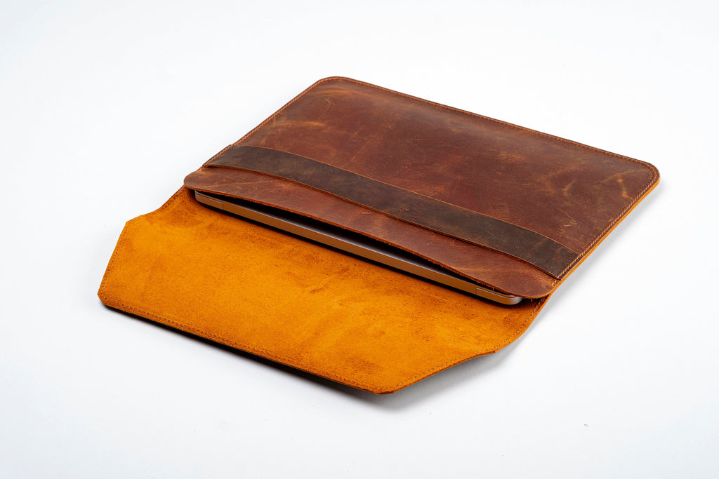 Leather Laptop Case: Handmade Luxury Envelope Cover For All Laptop Models and Sizes