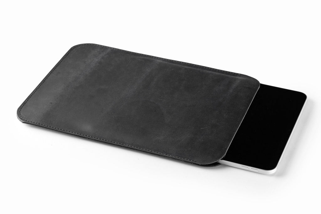 Handmade Leather iPad Sleeve: Full Grain Cowhide Case