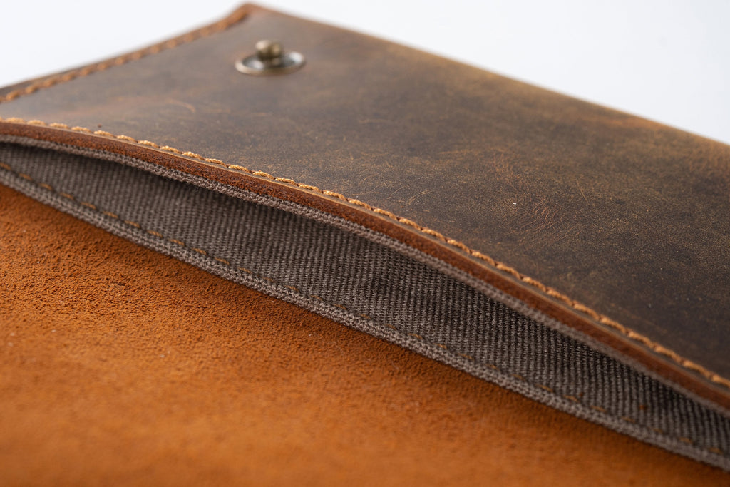 Distressed Leather Tobacco Pouch: Handmade Tobacco Case
