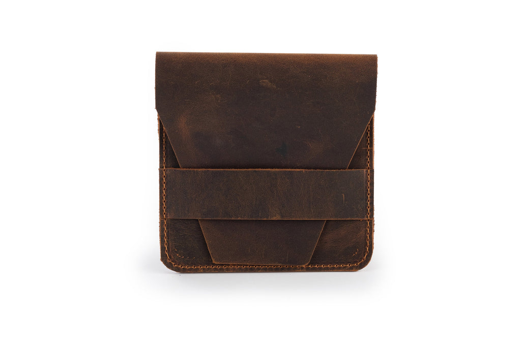 Distressed Leather Manicure Case: Handmade Manicure Organizer Bag For Daily Use