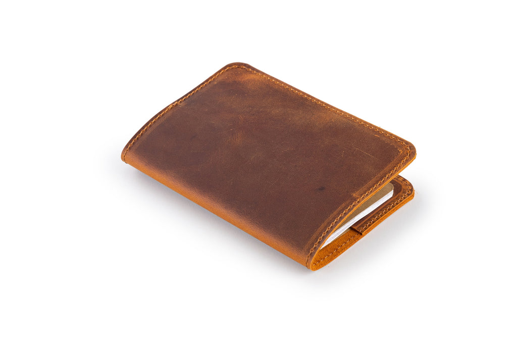 Handmade Distressed Leather Moleskin Cahier Cover (7.5" x 9.5")