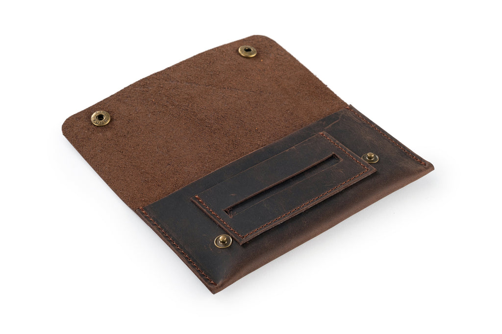 Distressed Leather Tobacco Pouch: Handmade Tobacco Case