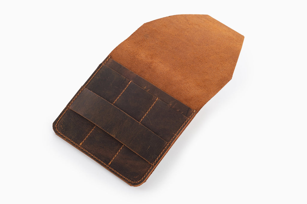 Distressed Leather Manicure Case: Handmade Manicure Organizer Bag For Daily Use