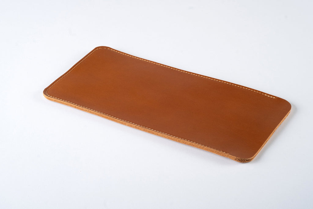 Handmade Distressed Leather Keyboard Sleeve: Full Grain Cowhide Case