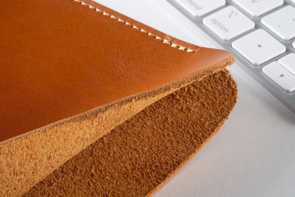 Handmade Distressed Leather Keyboard Sleeve: Full Grain Cowhide Case