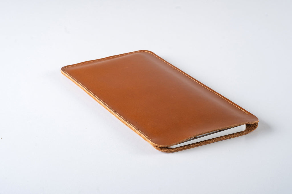 Handmade Distressed Leather Keyboard Sleeve: Full Grain Cowhide Case