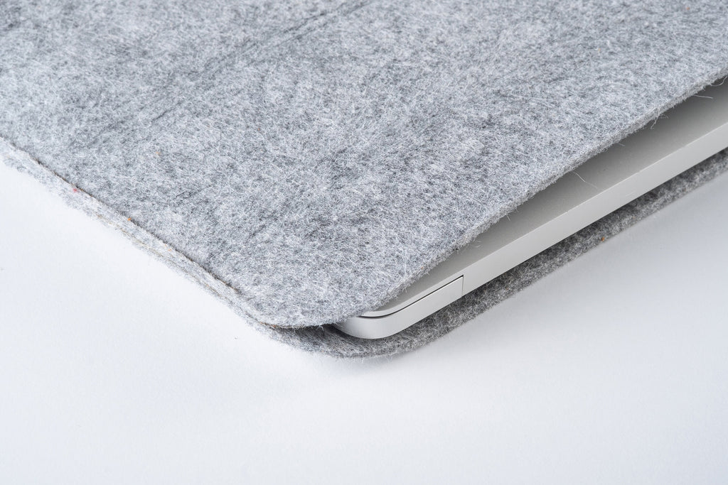 Handmade Leather & Felt Laptop Sleeve: Protective Case