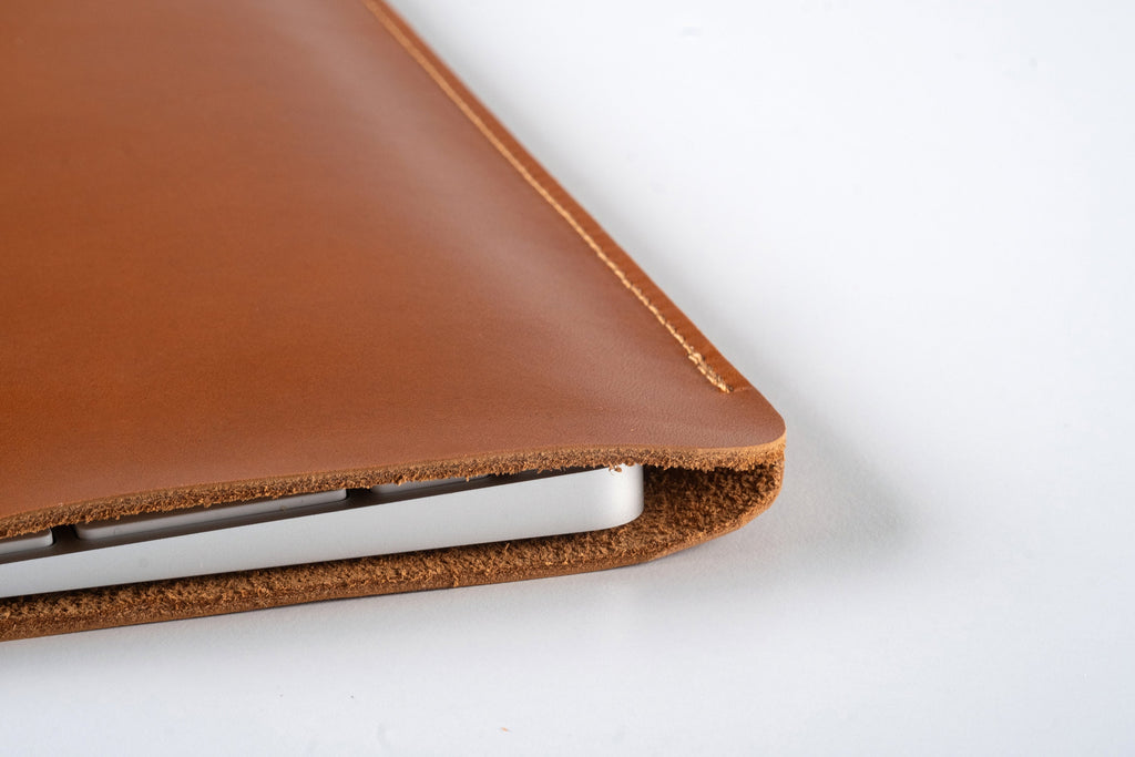 Handmade Distressed Leather Keyboard Sleeve: Full Grain Cowhide Case