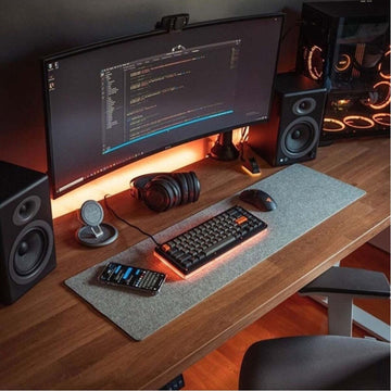 Felt Desk Mat, Gamers Desk Mat, 100% Polyester felt, Keyboard&Mouse Pad, Extra Large Desk Pad, Desk Accessories