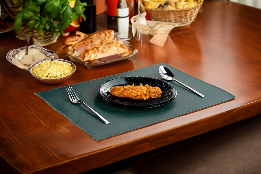 Vegetable Tanned 2.6 mm Leather Placemats: Set of 6 Luxury Dining Table Mats