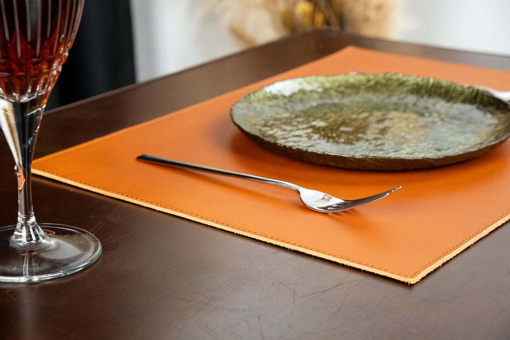Vegetable Tanned Leather Placemats (16x11.8")