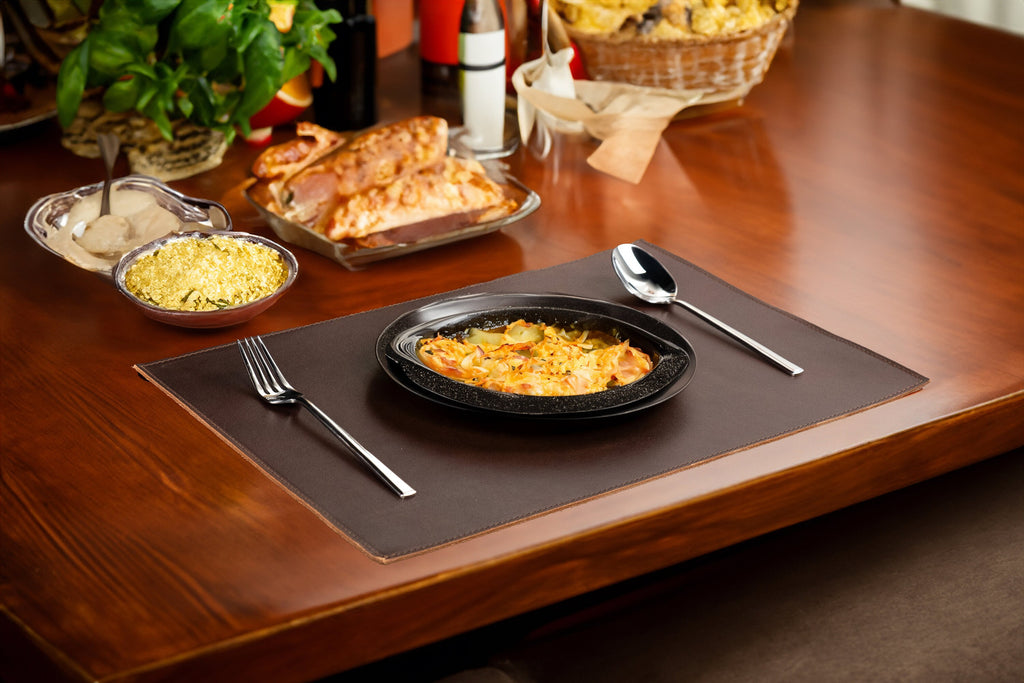 Premium Quality Placemats, 2.6 mm Vegetable Tanned Leather Placemats for Dining Table, Cafe & Restaurant Table-mats, Home Decor, Set of 6