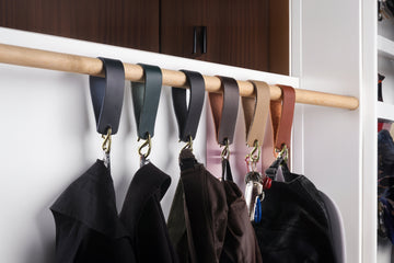 Premium Leather S-Hook, Handmade Coat hook, 2.6 mm Vegetable Tanned Leather Wardrobe hook, Home Decor, Wall Hook, Personalized Loop Hook