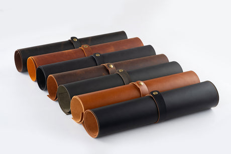 Crazy Horse Leather Desk Mat: Handmade 1.5 mm Distressed Desk Blotters
