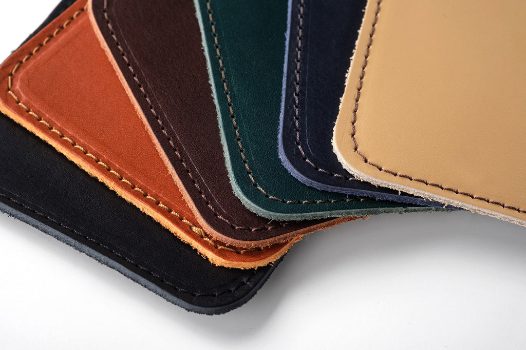 Handmade Vegetable Tanned Leather Coasters - Set of 6