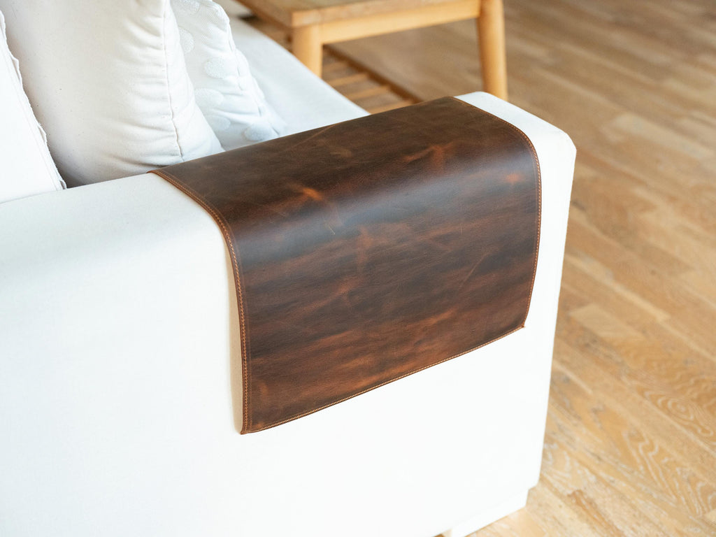 Leather Sofa Armrest Cover: Handmade Personalized Furniture Protector