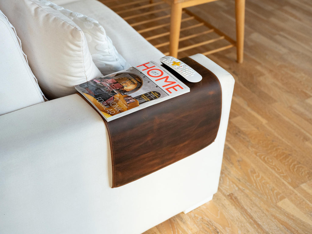 Leather Sofa Armrest Cover: Handmade Personalized Furniture Protector