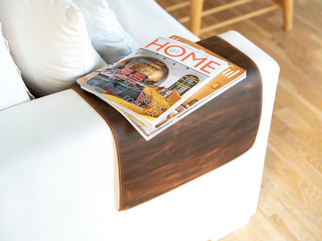 Leather Sofa Armrest Cover: Handmade Personalized Furniture Protector