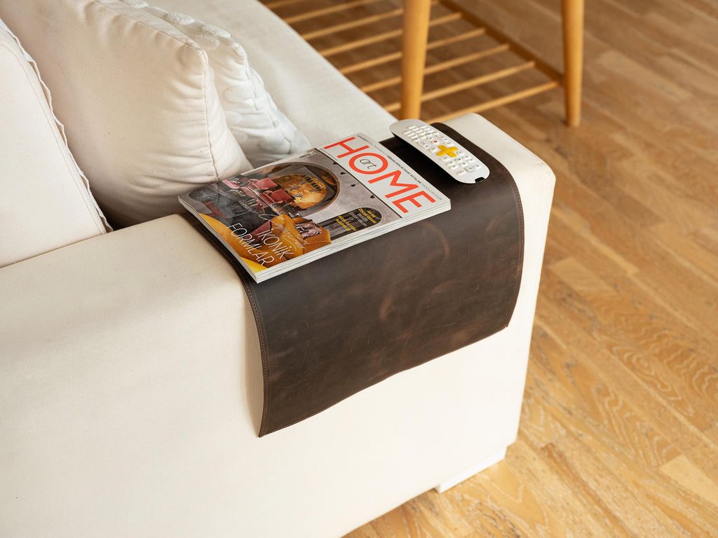 Leather Sofa Armrest Cover: Handmade Personalized Furniture Protector