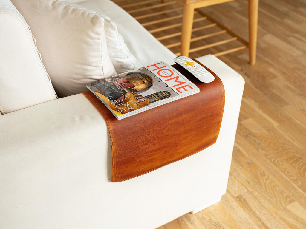 Leather Sofa Armrest Cover: Handmade Personalized Furniture Protector
