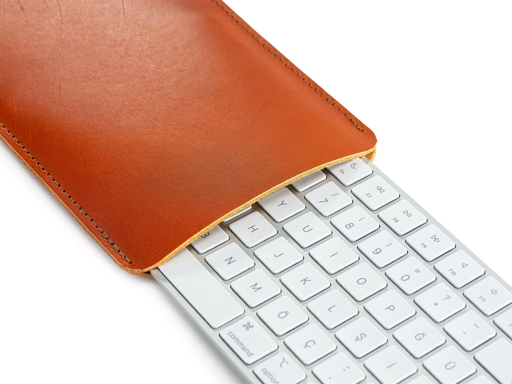 Premium 2.6 mm Vegetable Tanned Leather Case For Apple Magic Keyboard, Apple Wireless Keyboard Sleeve, Keyboard Handmade Leather Case