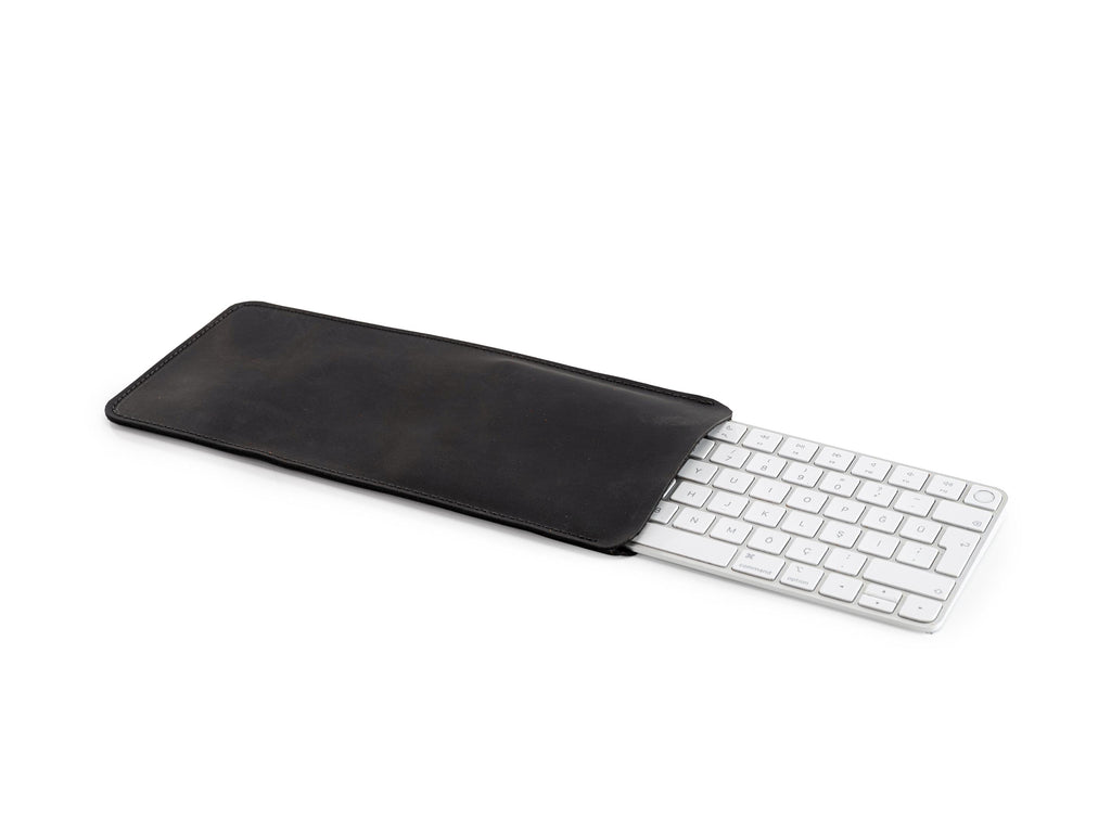 Handmade Distressed Leather Keyboard Sleeve: Custom Keyboard Case