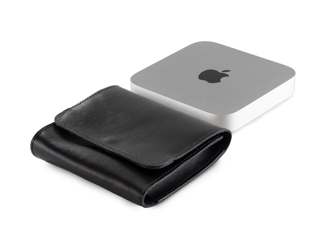 Handmade Vegetable Tanned Leather Mac Mini Case: Luxury Organizer