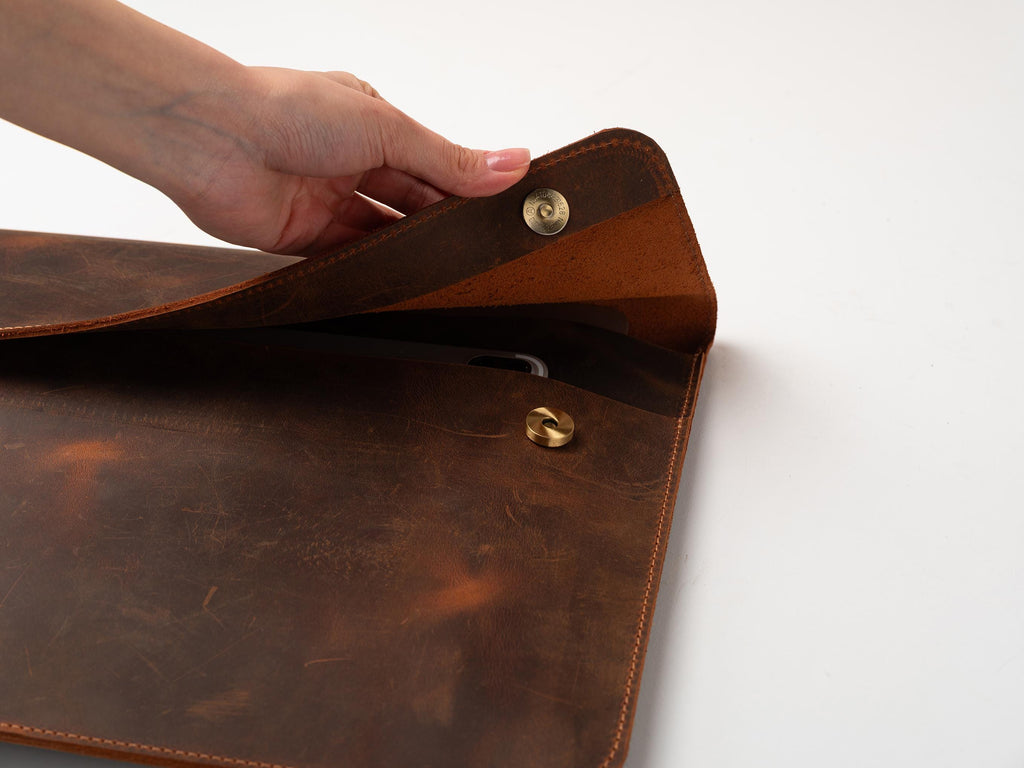 Leather Laptop Luxury Case: Handmade Portfolio Cover For All Laptop Models and Sizes