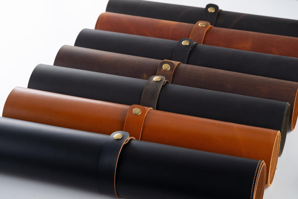 Handmade Distressed Leather Desk Mat: Laptop Desk Pad