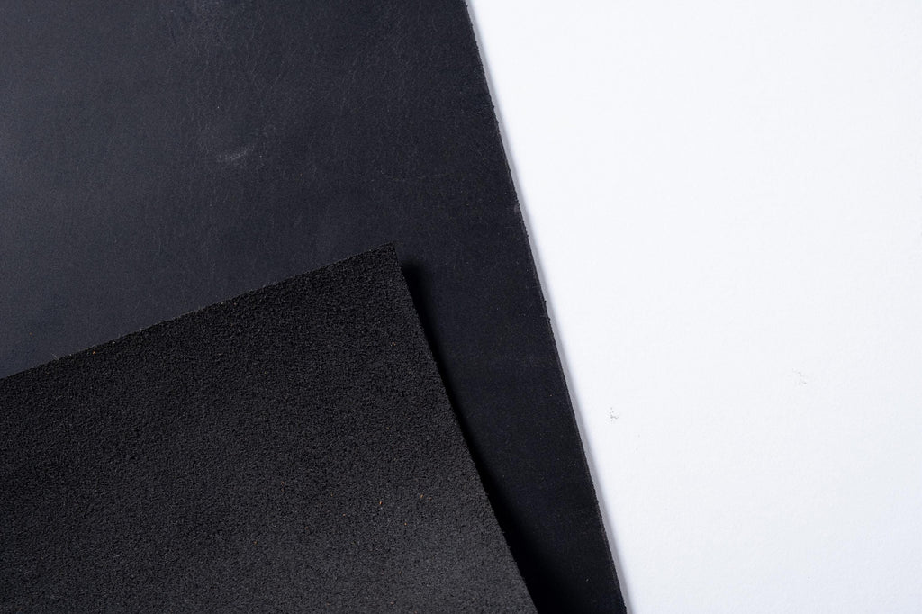 Leather Matte Black Desk Mat: Handmade 1.5 mm Distressed Desk Blotter