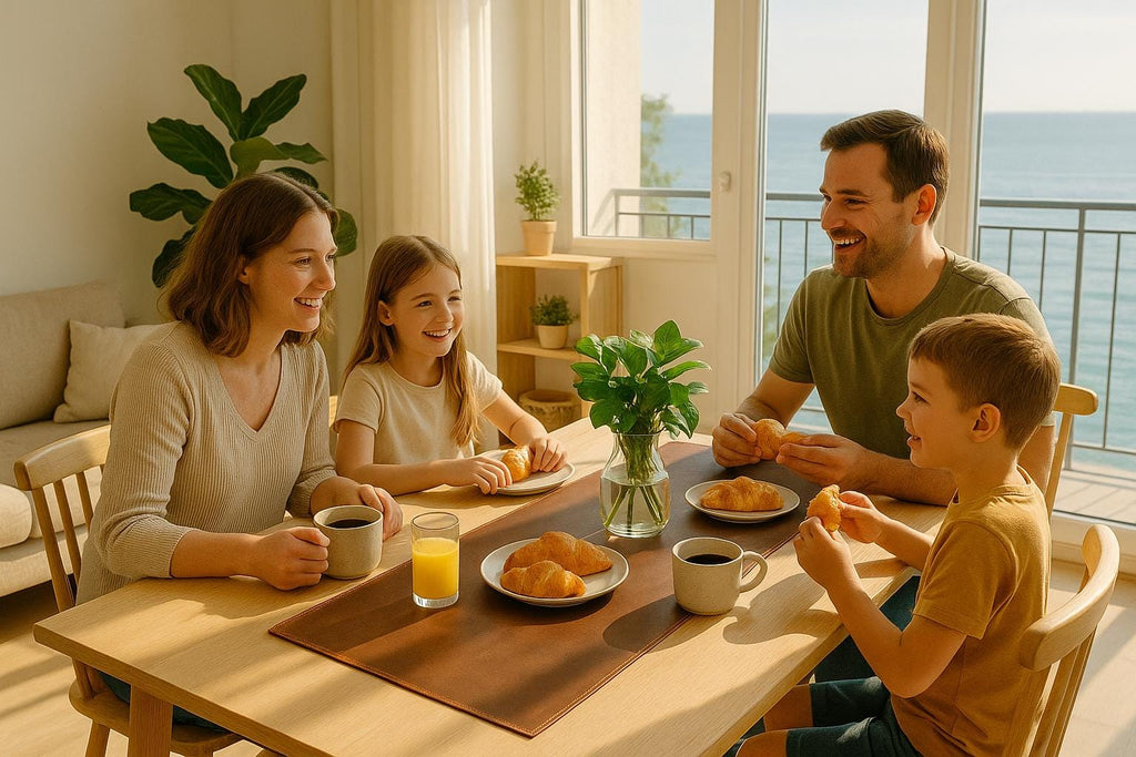 Distressed Leather Table Runner, Handmade Personalized Dining Table Mat, Premium Leather Runner