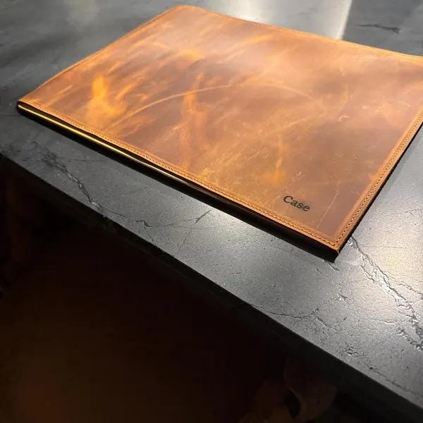 Handmade Leather Placemat Set: Personalized Dining Table Decor