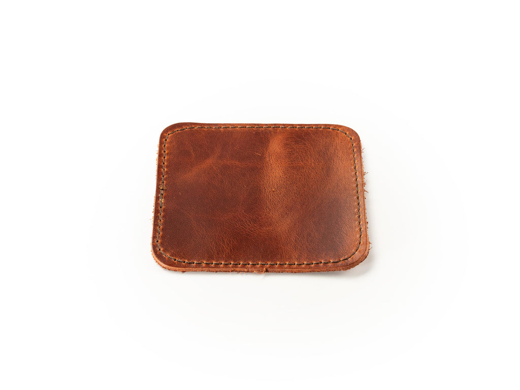 Handmade Leather Coasters - Stitched Full Grain Cowhide (Set of 6)