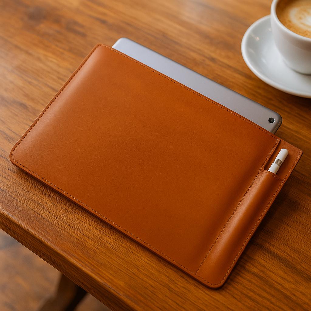 Premium Leather iPad Sleeve, Handmade iPad Case for Pro 12.9", iPad 2nd-6th Gen, iPad Mini, iPad Air, Pro 11", Pro 10.5", Pro 9.7", A16