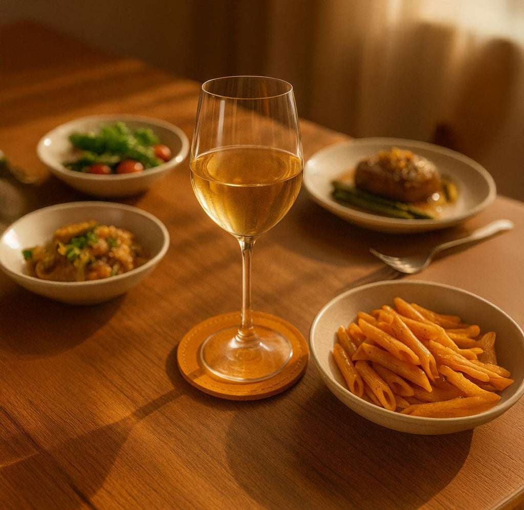 Handmade Leather Coasters - Stitched Full Grain Cowhide (Set of 6)