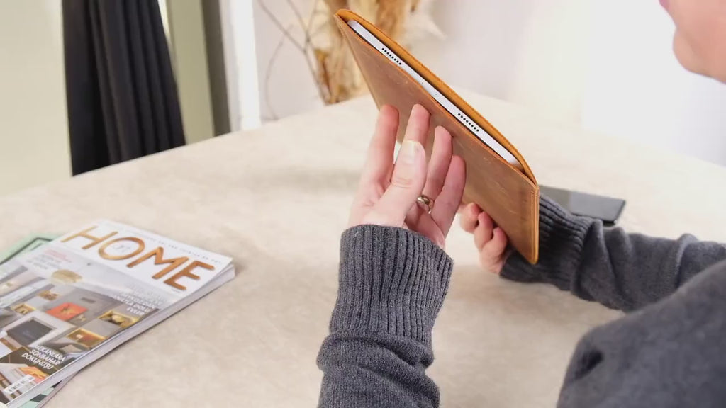 Leather Samsung Tablet Sleeve, Handmade Slim Case for Galaxy Tab S6 Lite