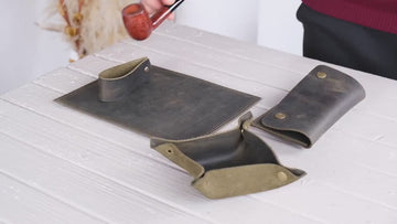 Leather Tobacco Pouch, Handmade Tobacco Case, Pipe Tobacco Bag