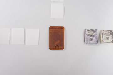 Leather Card Wallet, Handmade Front Pocket Wallet, Personalized Leather Mini Wallet, Pocketsize 6-Card & Cash Holder Minimalist Wallet