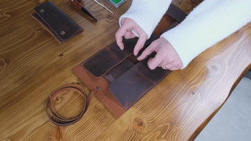 Leather Pipe Pouch for 1-Pipe, Handmade 1-Pipe Rollup Bag, Single-Pipe Rollup Pouch, Dark Green